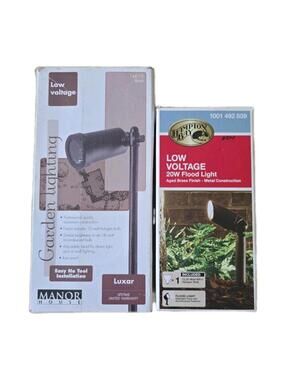 Lot of 2 Outdoor Flood & Garden Lights Bundle
